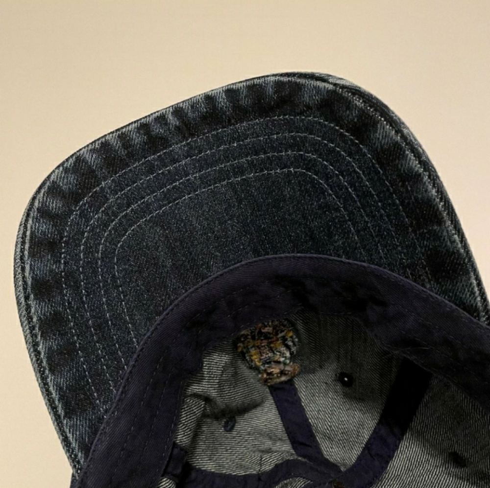 Polo Ralph Lauren POLO BEAR Denim Jeans Cap with Leather strap back - Navy - Picture 8 of 14